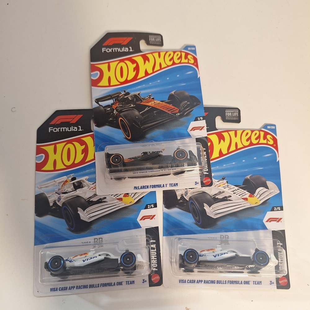 Hot Wheels Formula 1 McLaren & Visa‎ Cash App Racing Bull 3 Cars